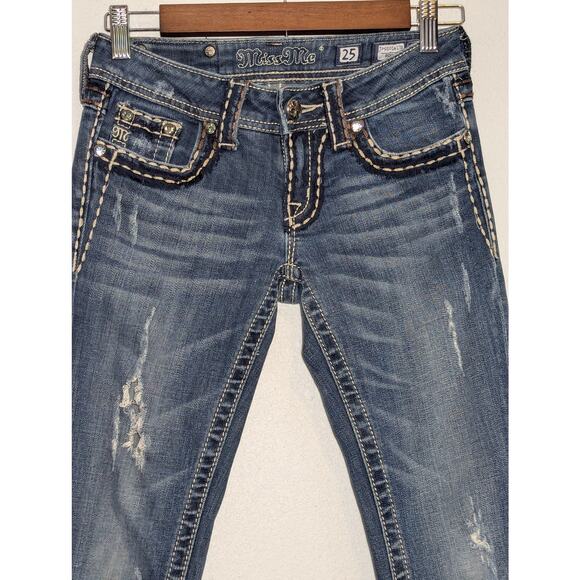 Miss Me Women's Bootcut Jeans Size 25 JPS5014-17 Blue Used - Picture 2 of 9